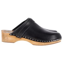 Isabel Marant Thalie Clogs aus schwarzem Leder Schwarz