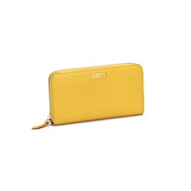 Fendi-Lange Brieftasche aus Leder-Gelb