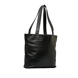 Chanel-Leather Tote Bag-Black