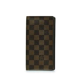 Louis Vuitton-Damier Ebene Brazza N60825-Brown
