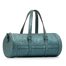 Hermès-Leather Mini Boston Bag-Blue