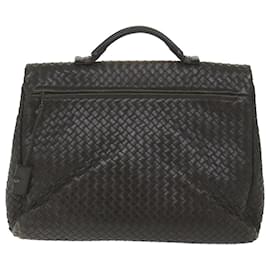 Autre Marque-BOTTEGAVENETA INTRECCIATO Business Bag Leather Brown Auth ep2306-Brown