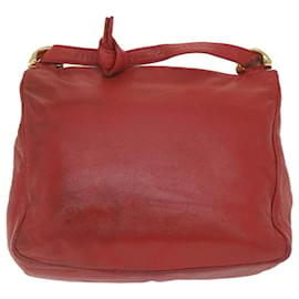 Loewe-LOEWE Shoulder Bag Leather Red Auth ep2339-Red