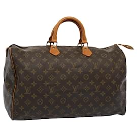 Louis Vuitton-Louis Vuitton Monogram Speedy 40 Hand Bag M41522 LV Auth 58930-Monogram