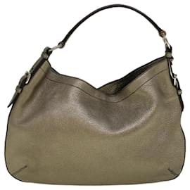 Prada-PRADA Shoulder Bag Leather Silver Auth 59061-Silvery
