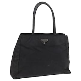 Prada-PRADA Hand Bag Nylon Black Auth yk9403-Black