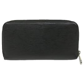 Louis Vuitton-LOUIS VUITTON Epi Zippy Wallet Cartera larga Negro M64838 Bases de autenticación de LV9987-Negro