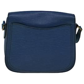 Louis Vuitton-LOUIS VUITTON Epi Saint Cloud GM bolsa de ombro azul M52195 Autenticação de LV 59143-Azul