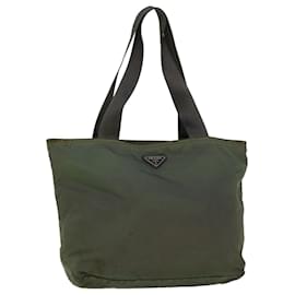 Prada-Prada Tote Bag Nylon Khaki Auth 59236-Caqui