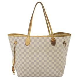 Louis Vuitton-LOUIS VUITTON Damier Azur Neverfull MM Tote Bag N41605 LV Auth ep2280-Autre