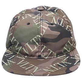 Valentino Logo All Over Cap Khaki Camo Fabric 59 Khaki