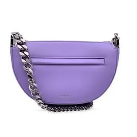 Burberry-Purple Lillac Leather Mini Olympia Shoulder Bag-Purple