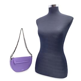 Burberry-Purple Lillac Leather Mini Olympia Shoulder Bag-Purple