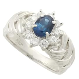 & Other Stories-Platinum sapphire ring-Silvery