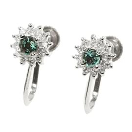 & Other Stories-Platinum Alexandrite Earrings-Silvery