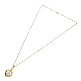 & Other Stories-18K Clear Stone Pendant Necklace-Golden