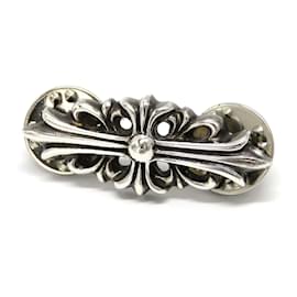 Chrome Hearts-Silver Floral Cross Pin-Silvery