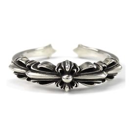 Chrome Hearts Klassischer, gefütterter Blumenring Silber