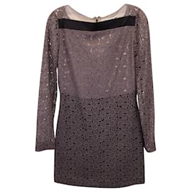 Diane Von Furstenberg-Diane Von Furstenberg Sarita Lace Mini Dress in Pastel Purple Polyester-Other