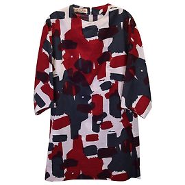 Marni Abstract-Print Mini Dress in Multicolor Polyester Other