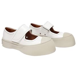 Marni-Pablo Mary Janes in White Leather-White