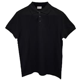 Saint Laurent-Camisa polo Saint Laurent Monogram em algodão preto-Preto