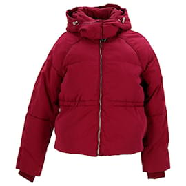Tommy Hilfiger-Womens Hooded Puffer Jacket-Red