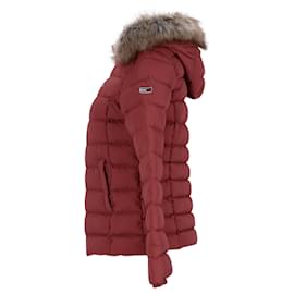 Tommy Hilfiger-Womens Essential Hooded Down Jacket-Peach
