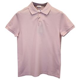 Polo Monogram Saint Laurent en coton rose pastel Autre
