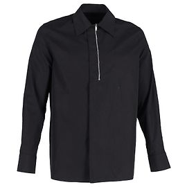 Givenchy-Hemd mit halbem Reißverschluss aus schwarzer Baumwolle Schwarz