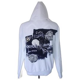 Chanel Coco sudadera con capucha Talla S Negro Blanco