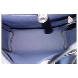 Hermès-Hermes Herbag Zip bag 31-Black,Navy blue
