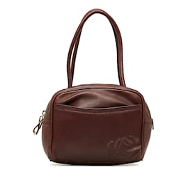 Loewe-Leather Mini Handbag-Brown