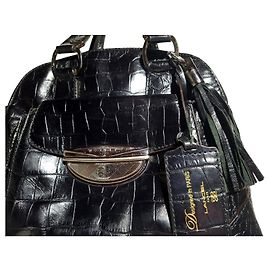Sac à main Lancel en cuir noir Noir