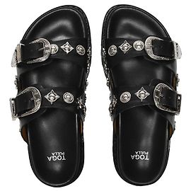 AJ844 Mule - Toga Pulla - Black - Leather Black
