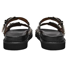 AJ844 Mule - Toga Pulla - Preto - Couro Preto