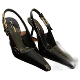 Saint Laurent-Lee sapatos tipo estilingue-Preto