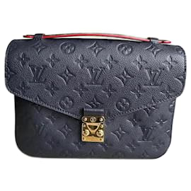 Louis Vuitton-Louis Vuitton Pochette Metis Monogram Empreinte Leather-Purple