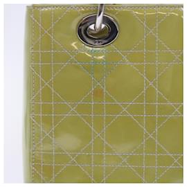 Christian Dior-Christian Dior Canage Handtasche Lackleder 2Weg Green Auth bs10107-Grün