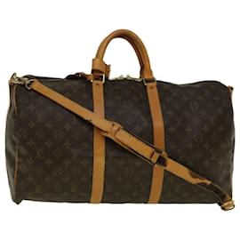 Louis Vuitton-Louis Vuitton Bandoulière Keepall Monogram 50 Sac Boston M41416 Auth LV 59193-Monogramme