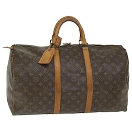 Louis Vuitton-Louis Vuitton-Monogramm Keepall 50 Boston Bag M.41426 LV Auth 58560-Monogramm