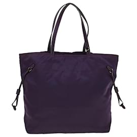 Prada-PRADA Bolso Tote Nylon Púrpura Auth 59220-Púrpura