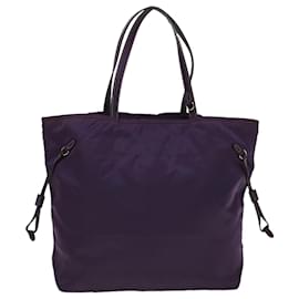 Prada-PRADA Tote Bag Nylon Purple Auth 59220-Purple