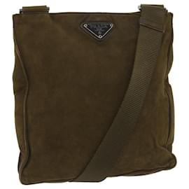 Prada-PRADA Shoulder Bag Suede Brown Auth ar10672-Brown