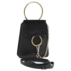 Chloé-Chloe Shoulder Bag Suede Leather Black Auth 59147-Black