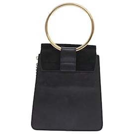 Chloé-Chloe Bolsa De Ombro Camurça Couro Preto Auth 59147-Preto