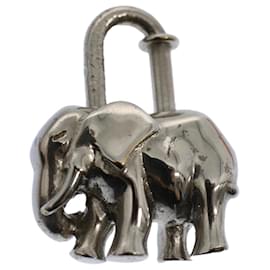 Hermès-HERMES Elephant Cadena Charm Silver Auth bs9726-Silvery