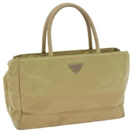 Prada-PRADA Hand Bag Nylon Beige Auth yk9308-Beige