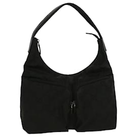 Gucci-GUCCI GG Sac à bandoulière en toile Nylon Noir 001 3380 1705 Ep d'authentification2324-Noir