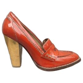 Dolce & Gabbana-Dolce & Gabbana heeled loafers p 38-Coral